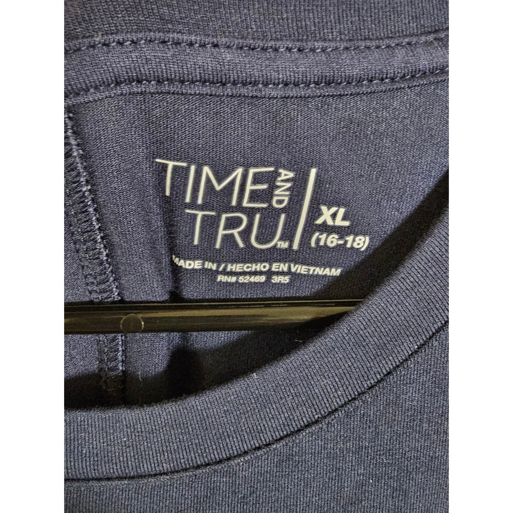 Time and Tru Womens XL 16-18 Sleeveless Knit Dress Dark Navy Blue TT1736016307 - Picture 2 of 5